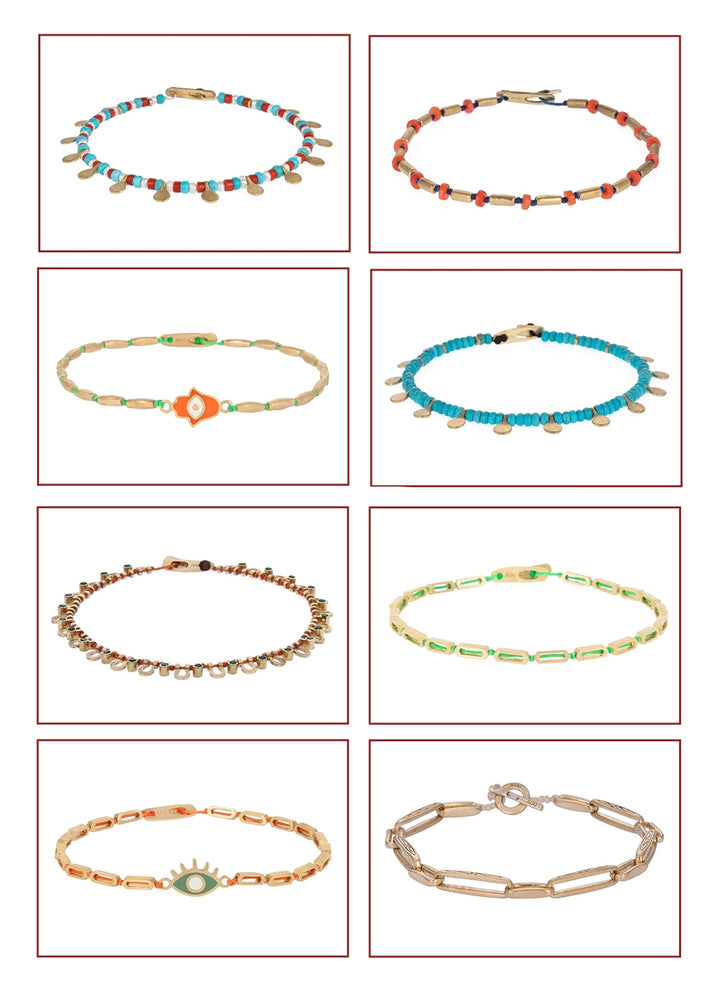 Complete Your Beach Style with Colorful JUJU Anklets This Summer!