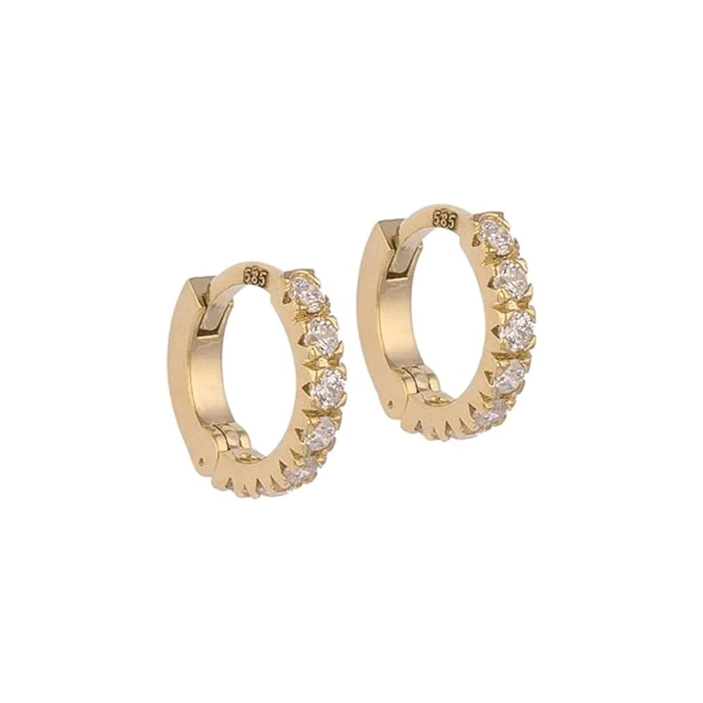 Gouden creolen met diamanten