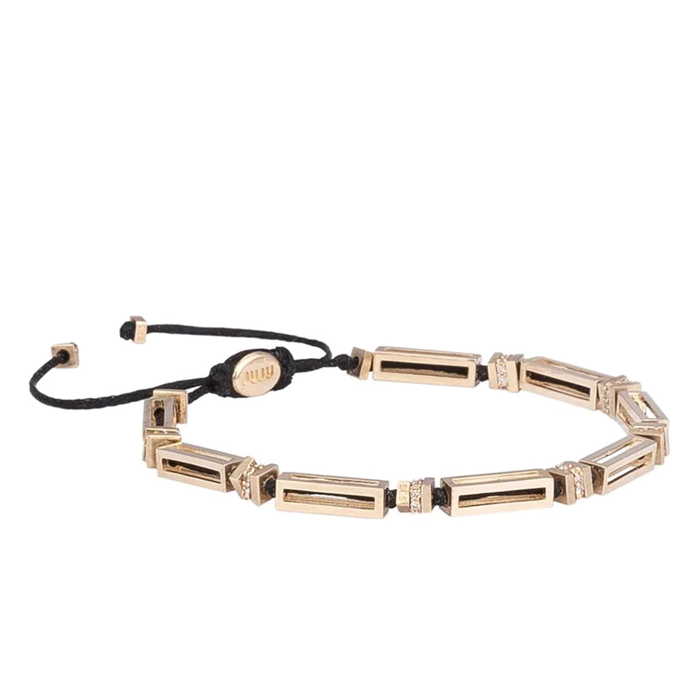 Silk Road gouden armband met diamantstenen