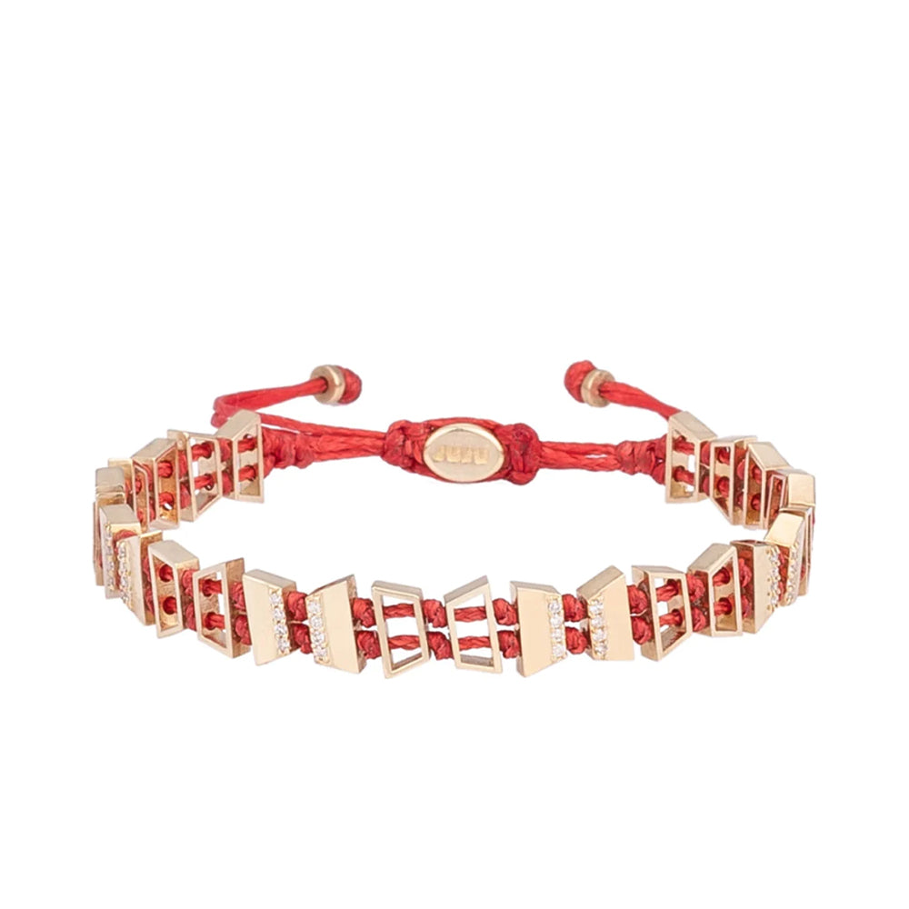Hemelse gouden armband met diamanten stenen