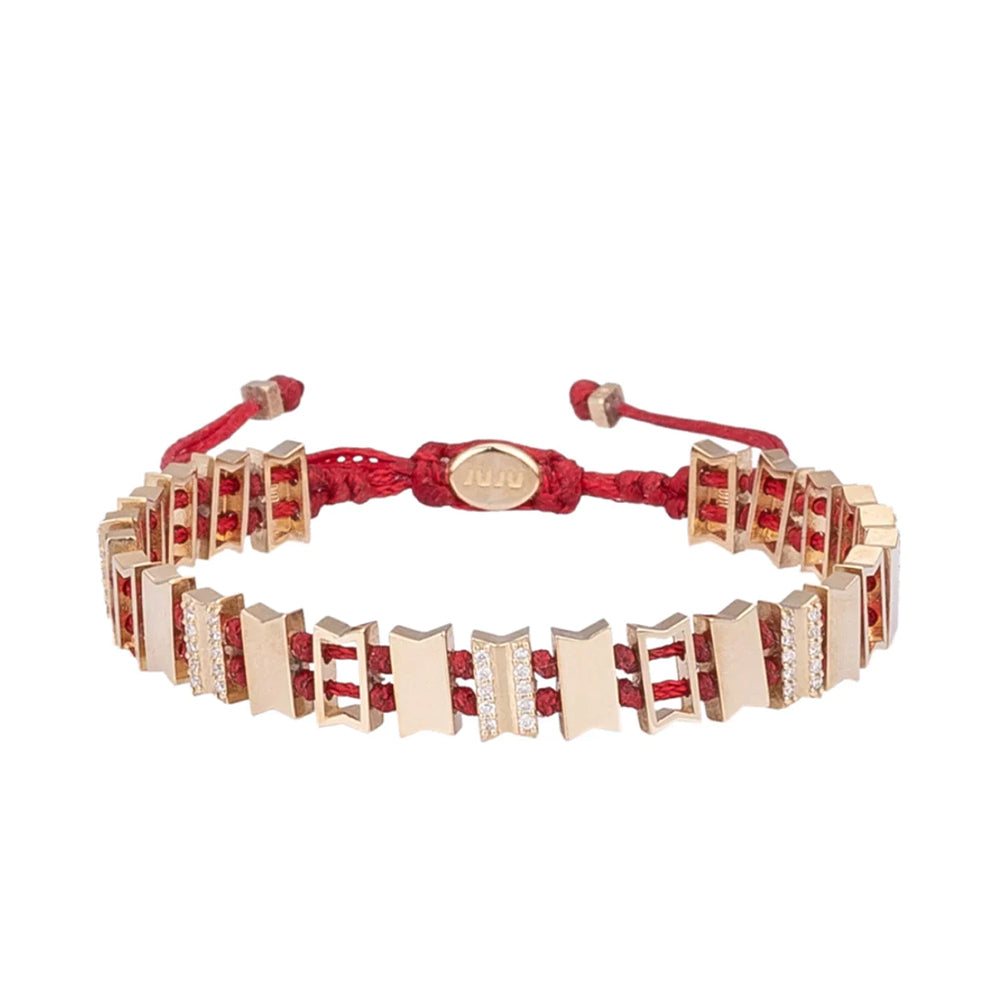 Kersenbloesem gouden armband met diamanten stenen