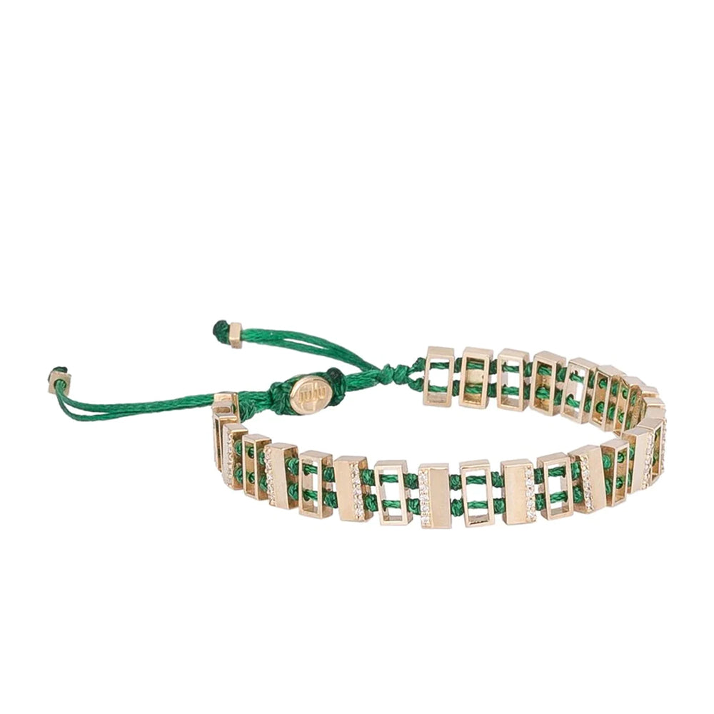 Eerste dag van de zomer gouden armband met diamanten stenen