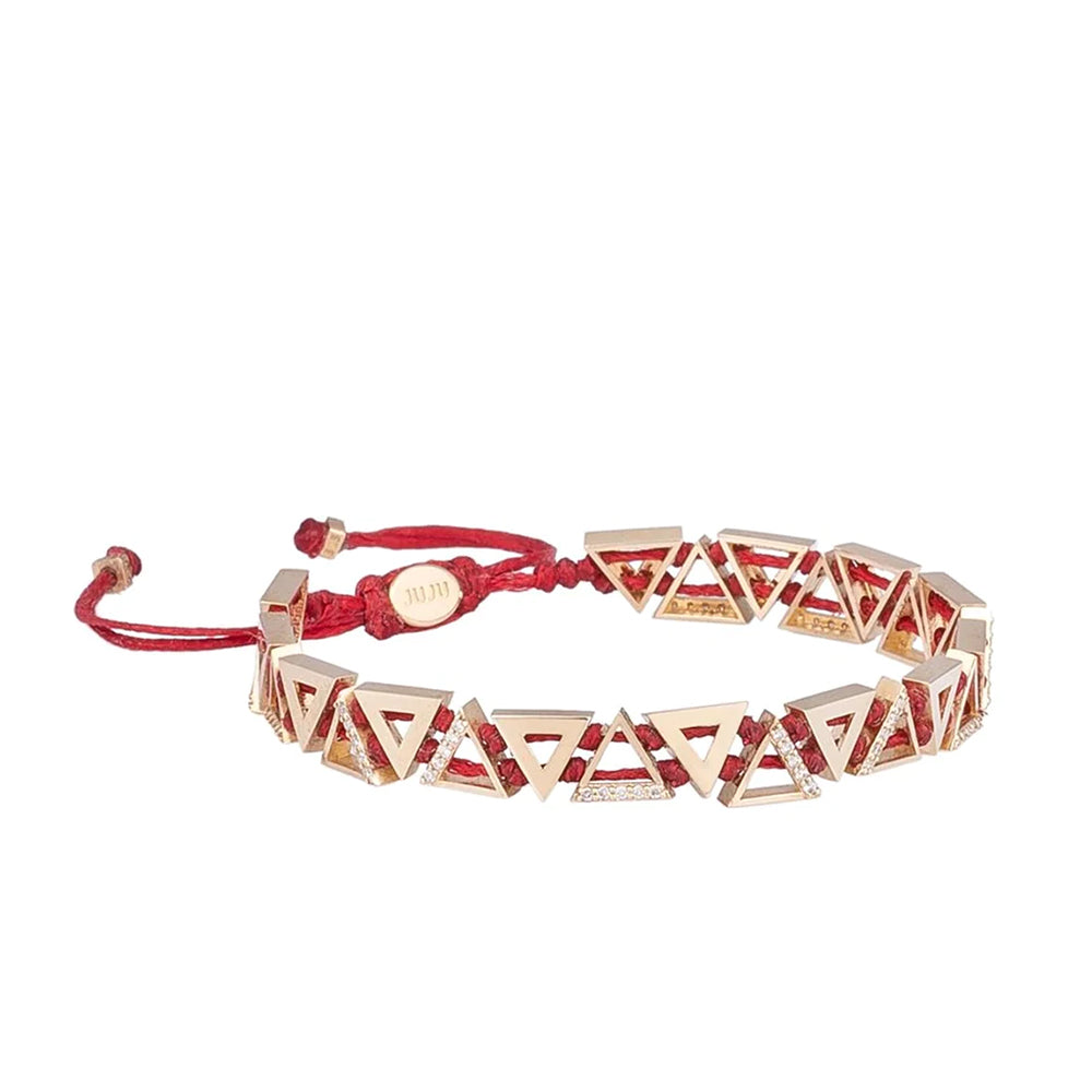 Hot Wave gouden armband met diamanten stenen