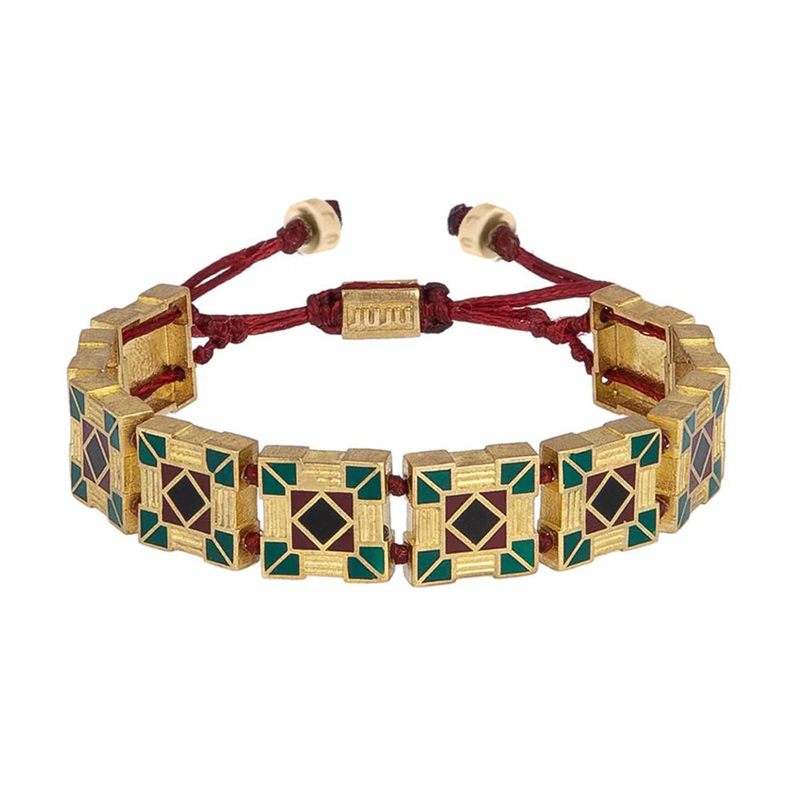 Diagonal Bracelet with Enamel