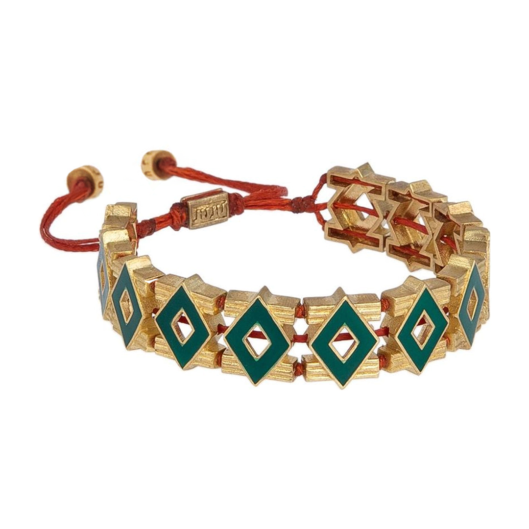 Vierkante armband met emaille