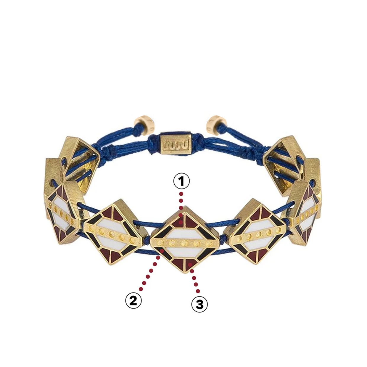 Square Mix Bracelet with Enamel