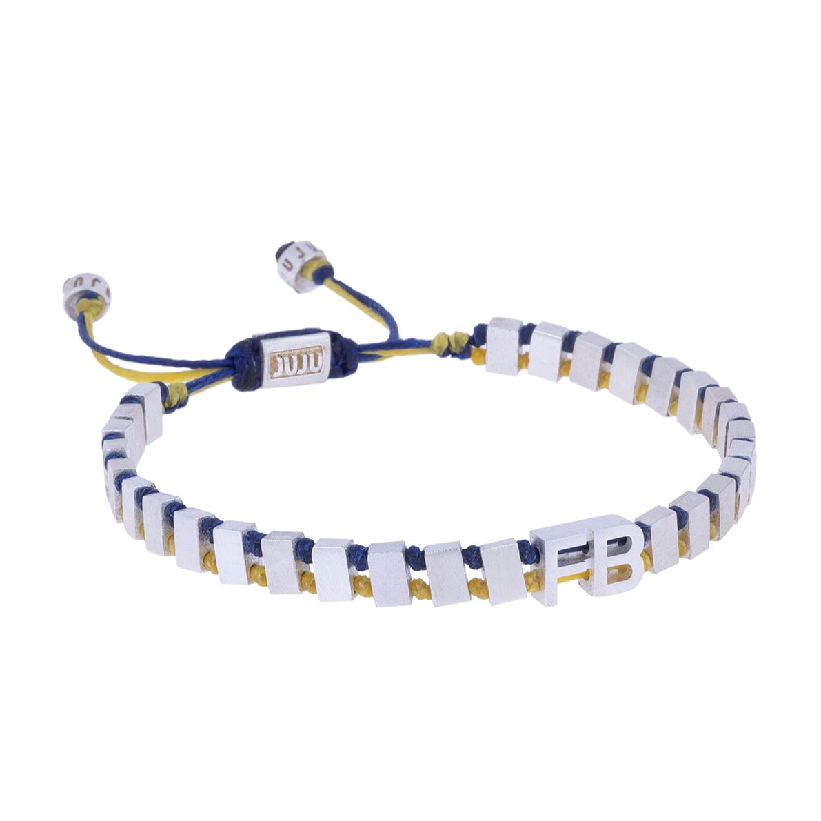 FB Yellow & Navy Forever Silver Bracelet