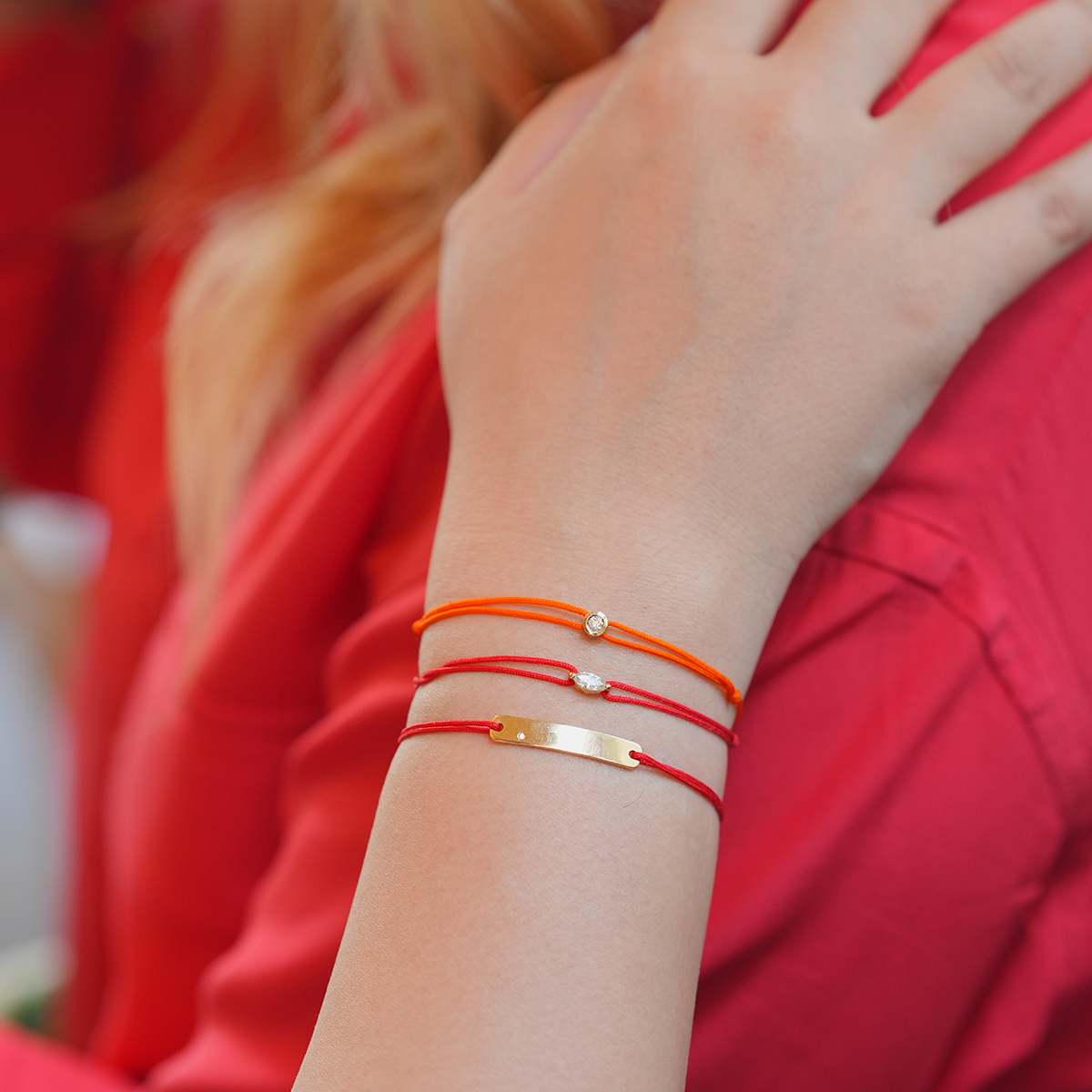 Plate Gold Cord Bracelet