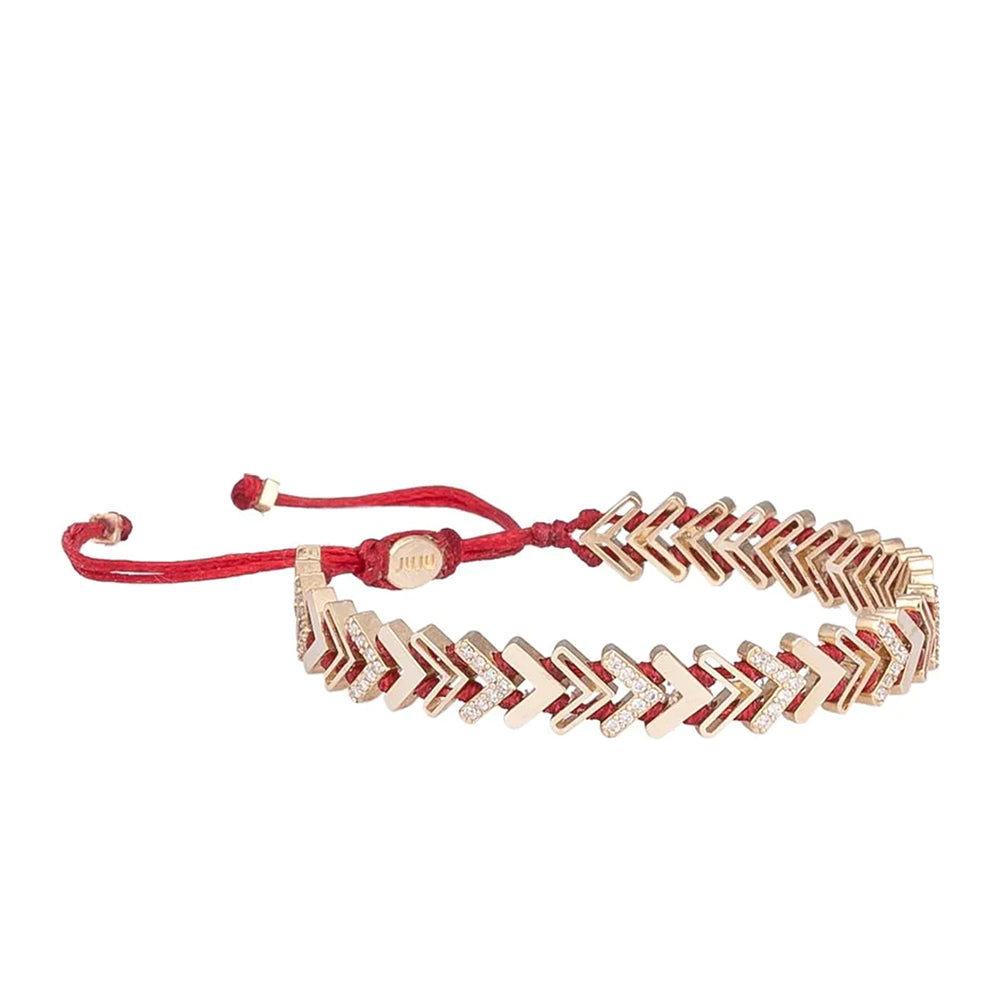 Rode gouden armband met diamanten