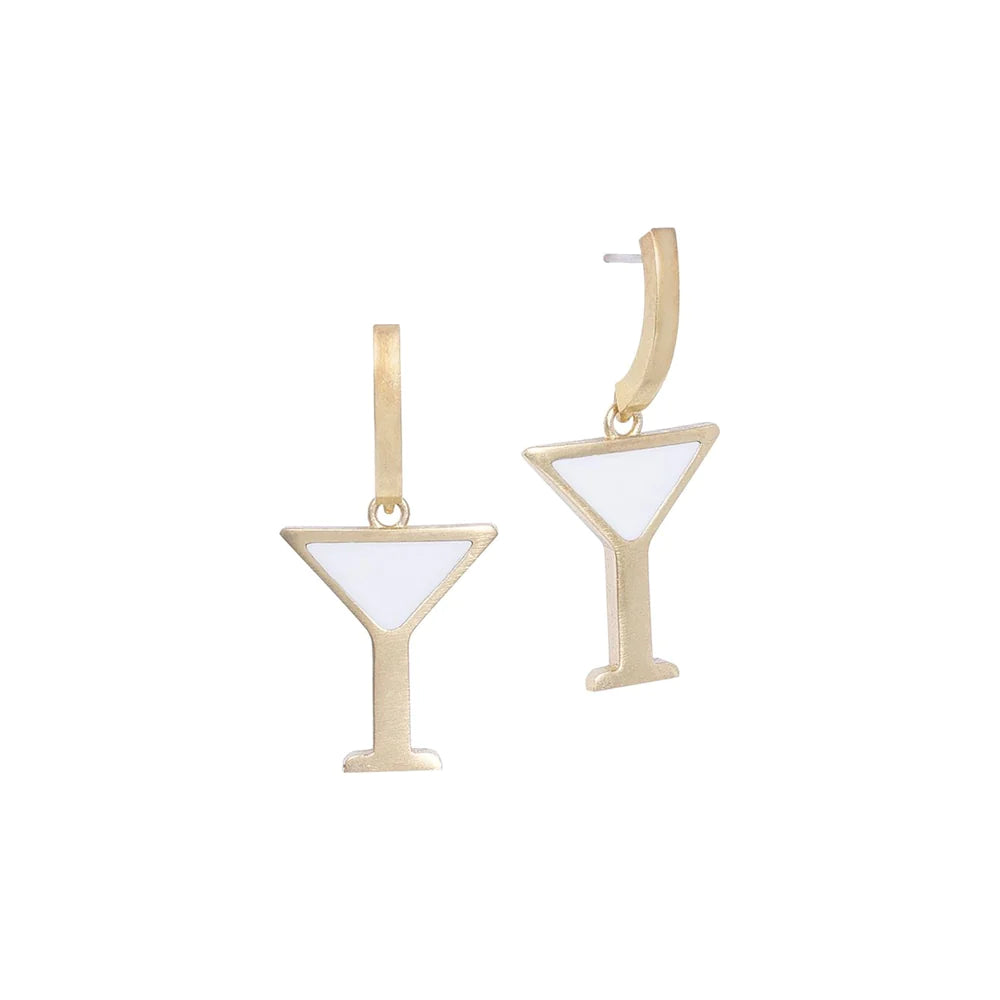 Martini glazen oorbellen