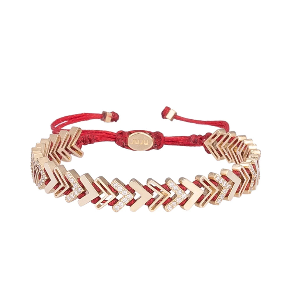Rode gouden armband met diamanten