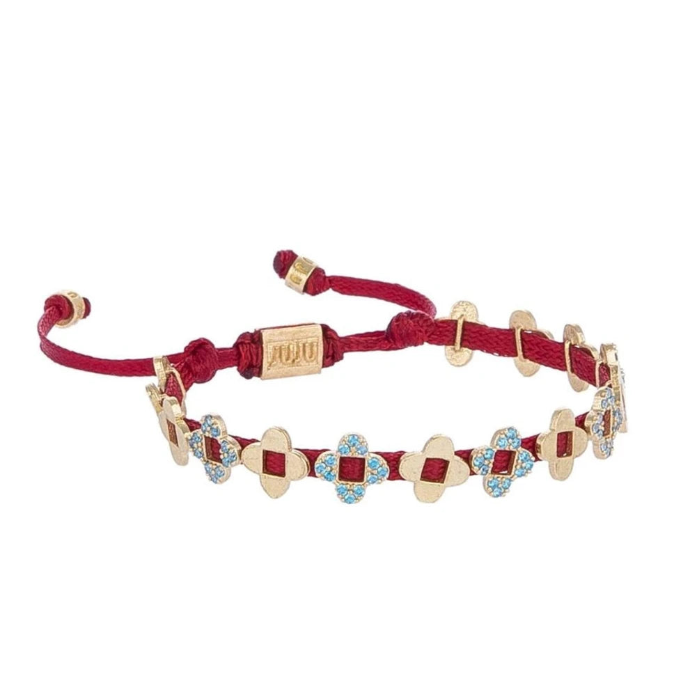 Bloemenarmband met stenen
