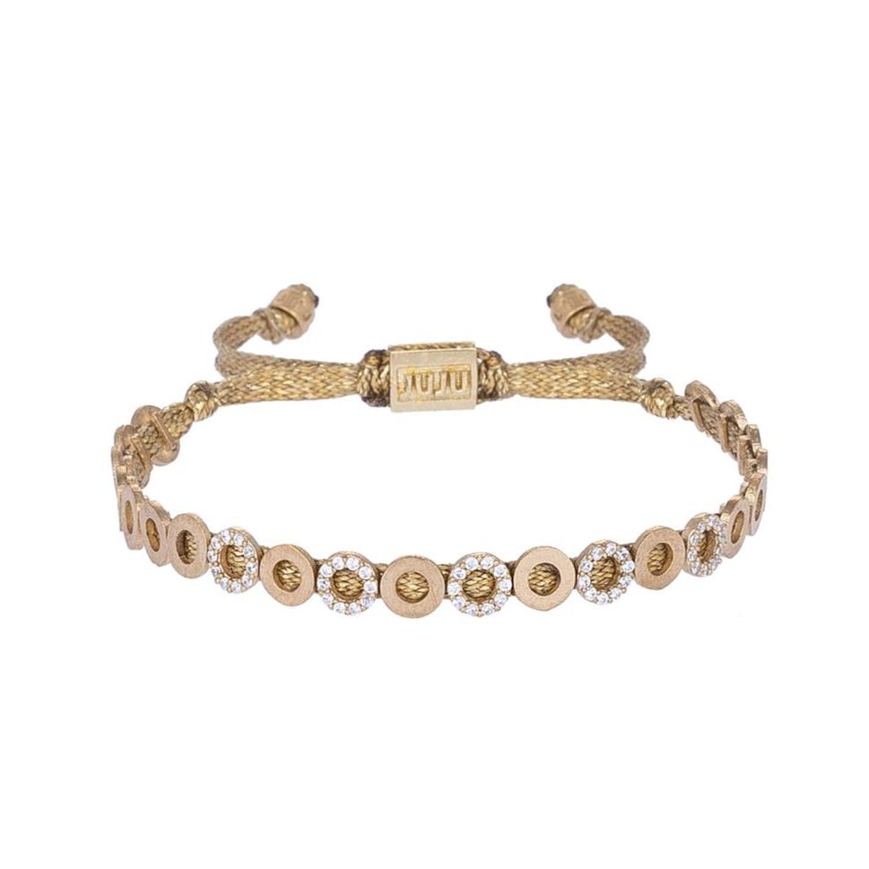 Mini cirkel armband met stenen
