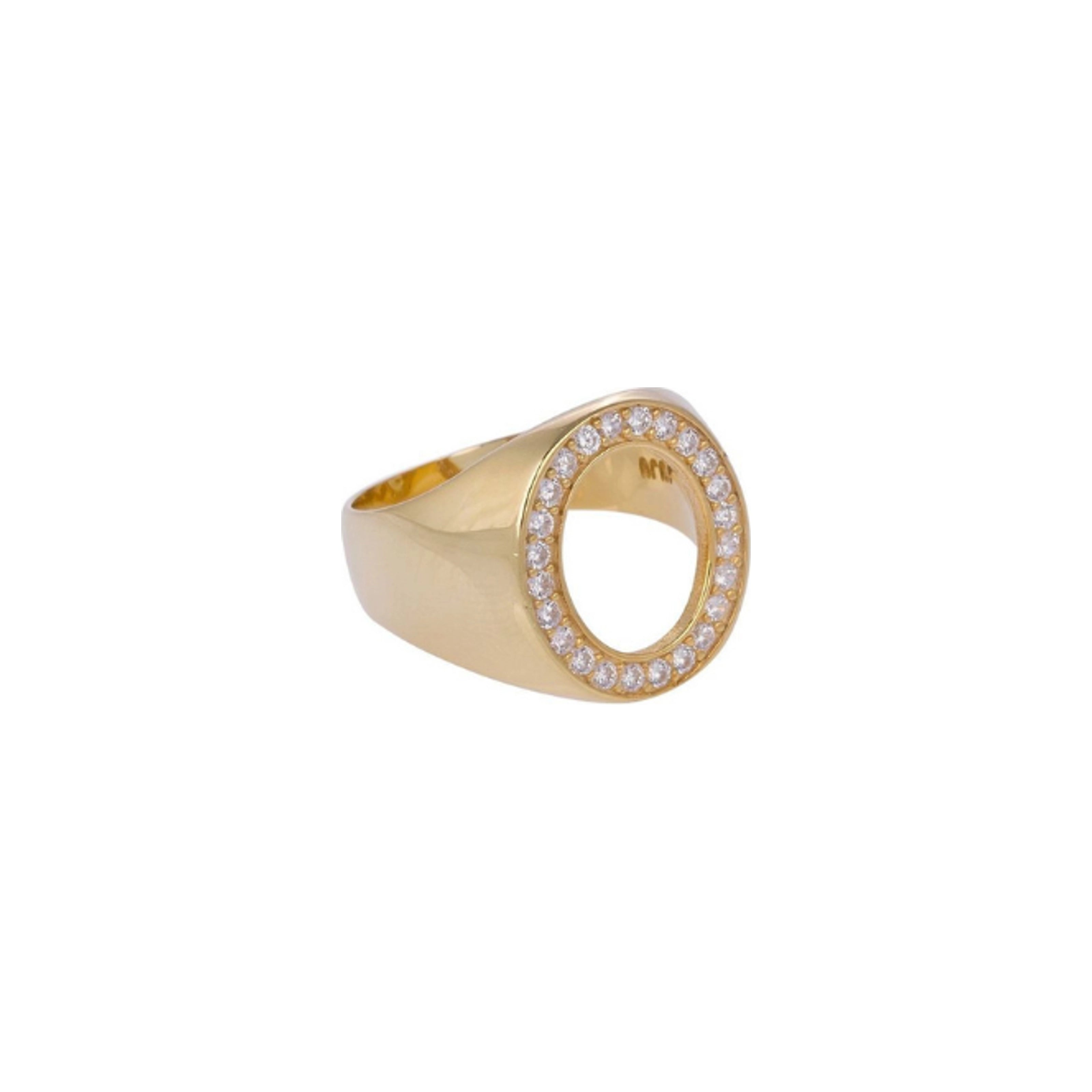 Ovale ring met stenen