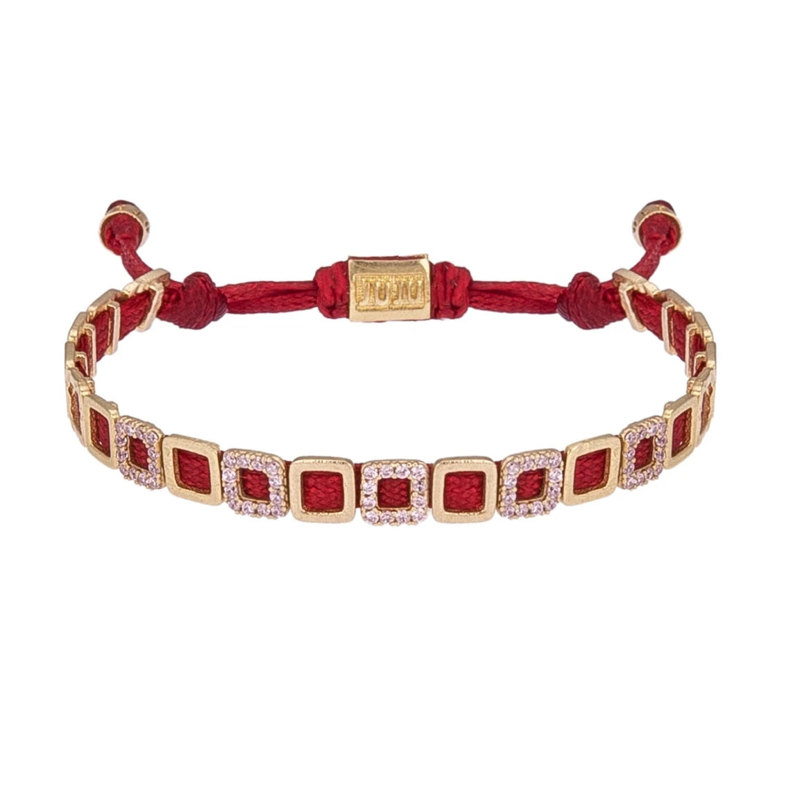 Mini vierkante armband met stenen