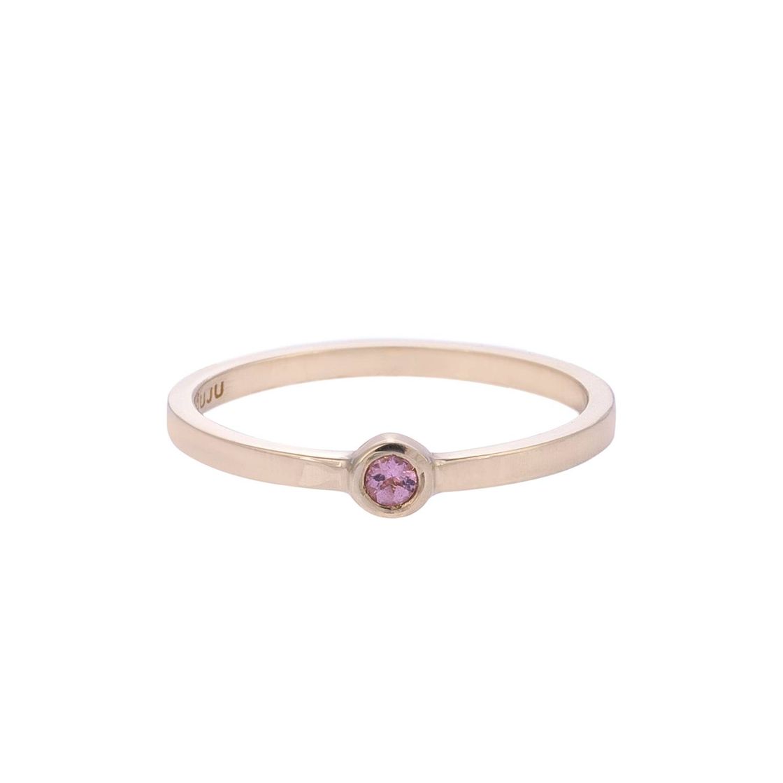Chique roze gouden ring met toermalijnstenen