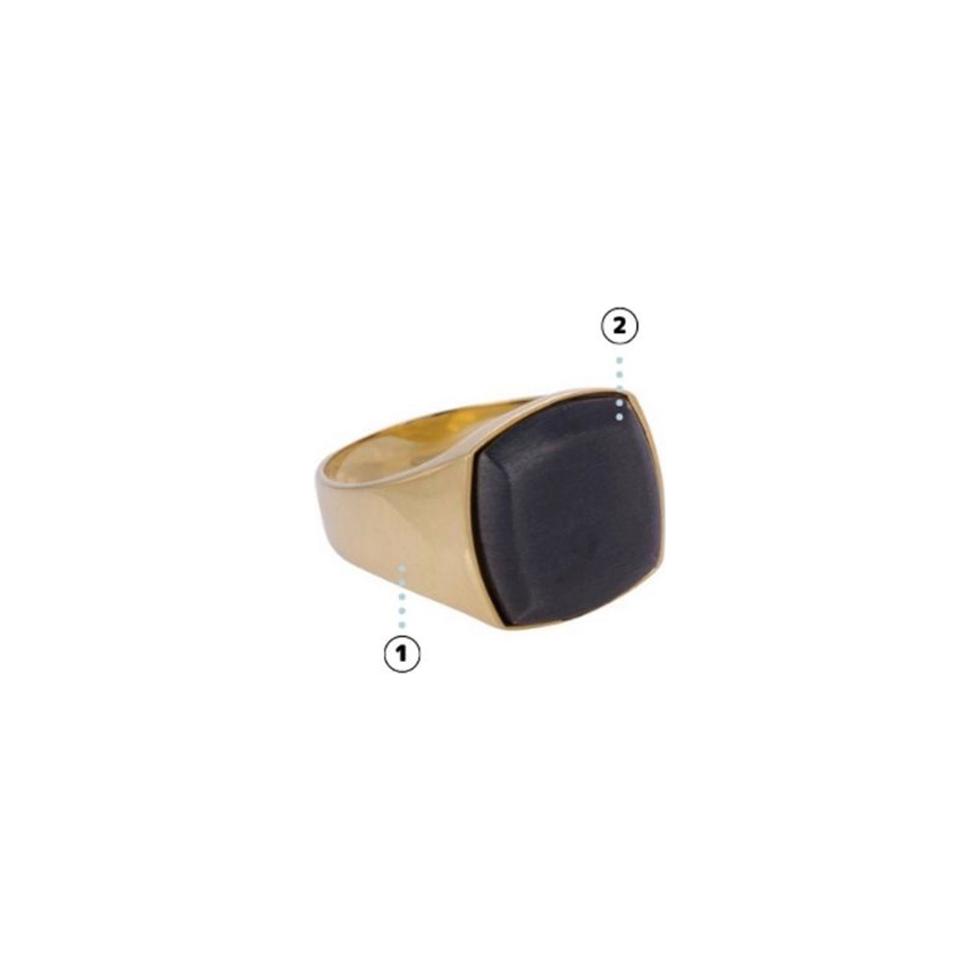 Volledige vierkante unisex ring