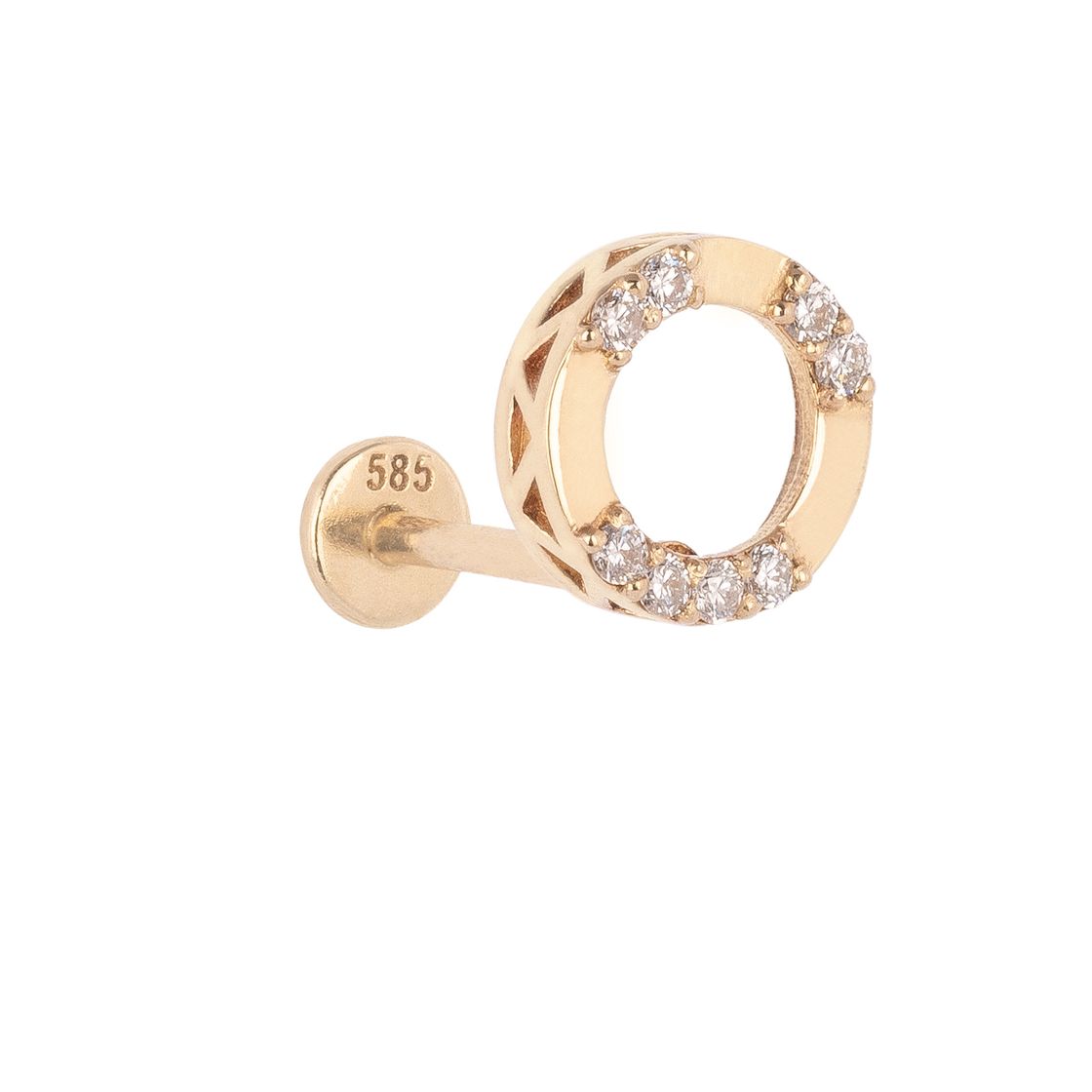 Cirkel gouden piercing