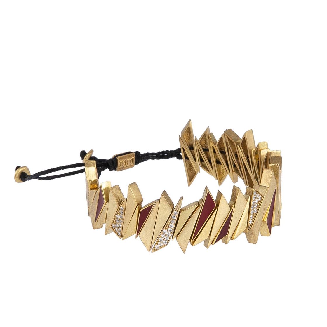 Dragon Asymmetrie Emaille Armband met Steen