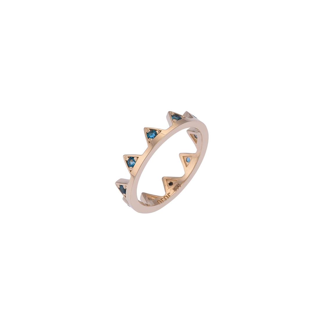 Wilde gouden ring met saffierstenen