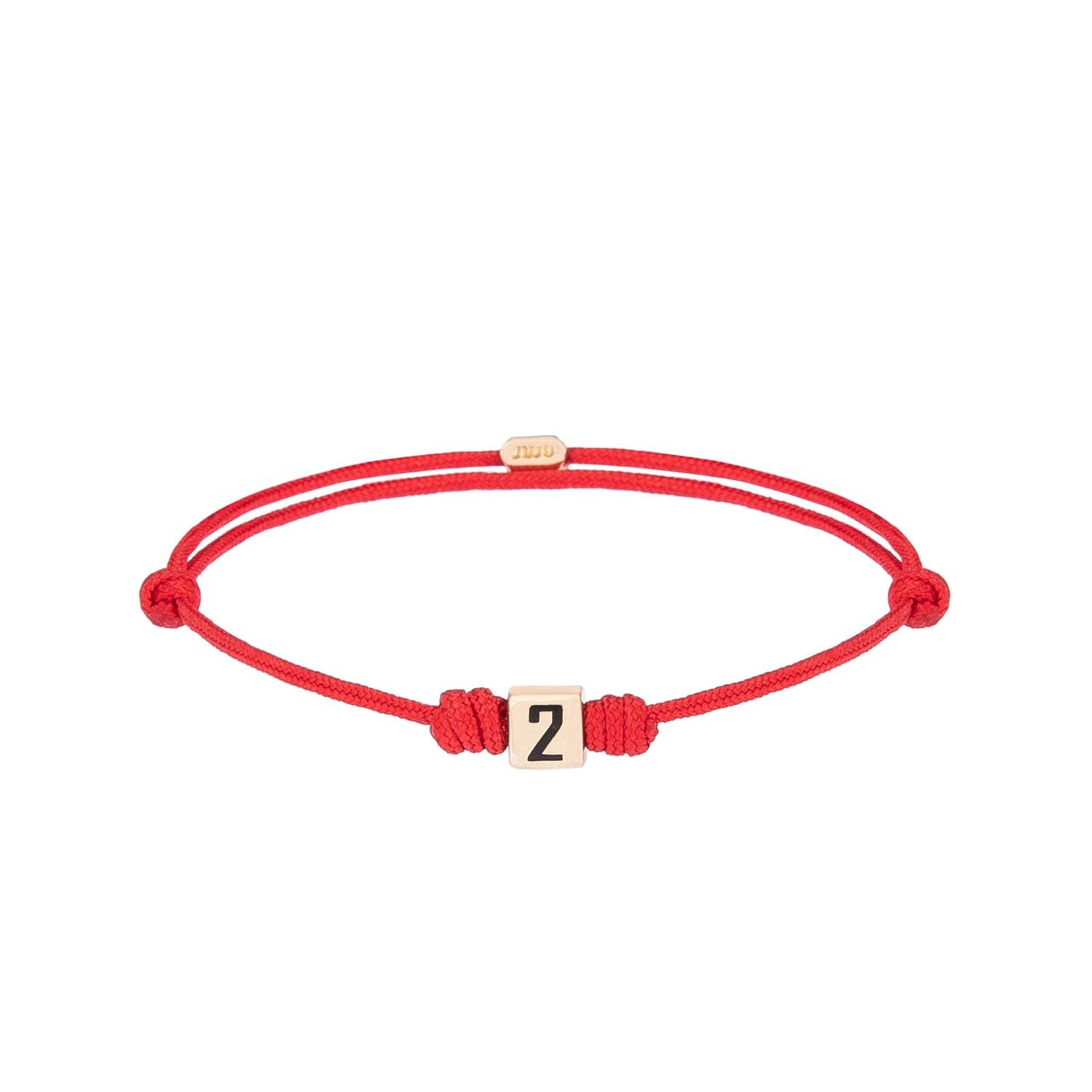 Number Gold Cord Bracelet